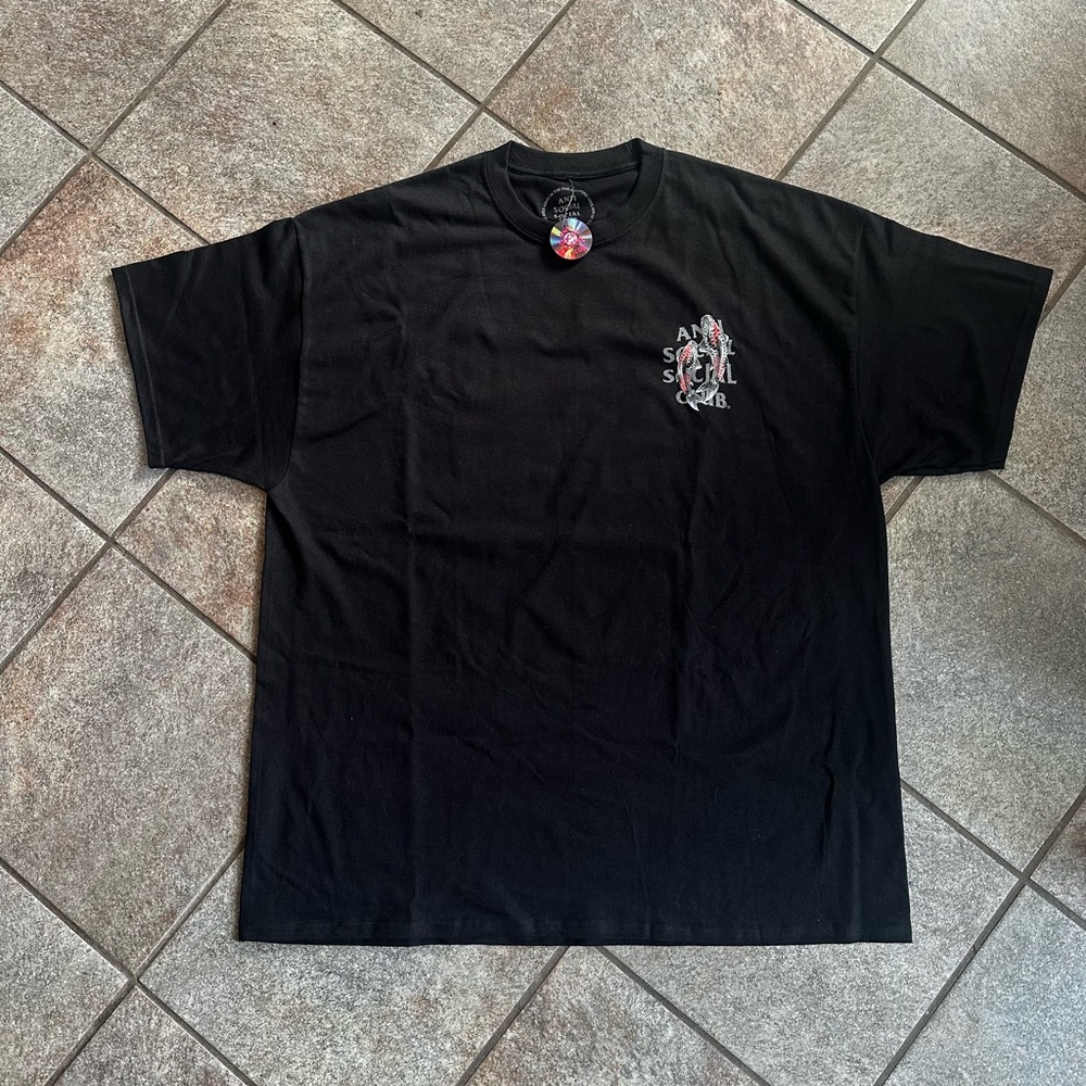 Anti social social club 3M reflective Koi fish tee shirt XXL